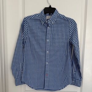 Crewcuts Blue and White Checkered Kids Button Down Shirt